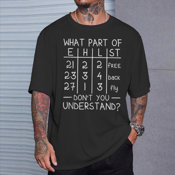 Swimming Swimmer What Part Don't You Understand Swim Team T-Shirt Gifts for Him Swimming Swimmer What Part Don't You Understand Swim Team T-Shirt Gifts for Him