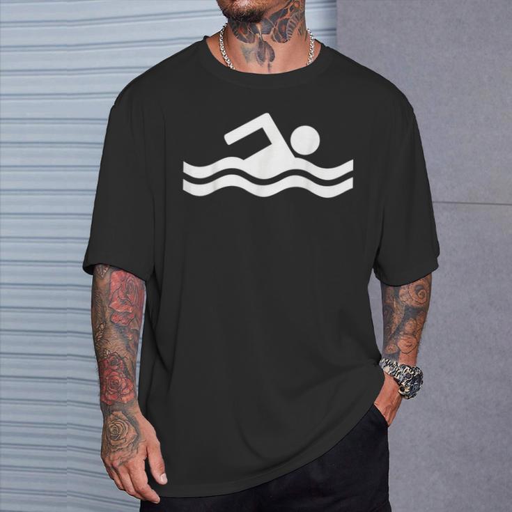 Swimming Symbol T-Shirt Gifts for Him Swimming Symbol T-Shirt Gifts for Him