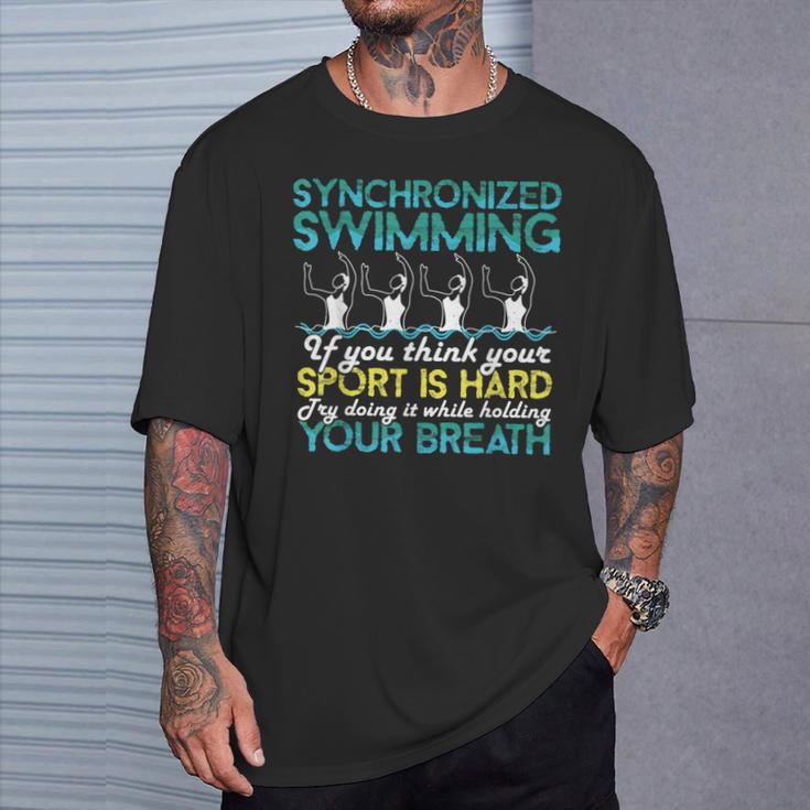 Synchronized Swimming Shirt Synchro Swimmer Artistic T-Shirt Gifts for Him Synchronized Swimming Shirt Synchro Swimmer Artistic T-Shirt Gifts for Him
