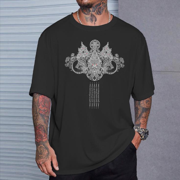 Thai Sak Yant Tattoo Muay Thai Art T-Shirt Gifts for Him Thai Sak Yant Tattoo Muay Thai Art T-Shirt Gifts for Him