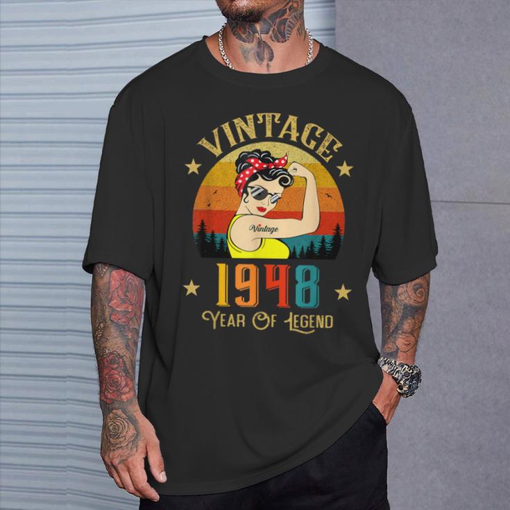 Vintage 1948 Anniversaire S 78 Ans Drôleintage 1948 T-Shirt Cadeaux pour lui