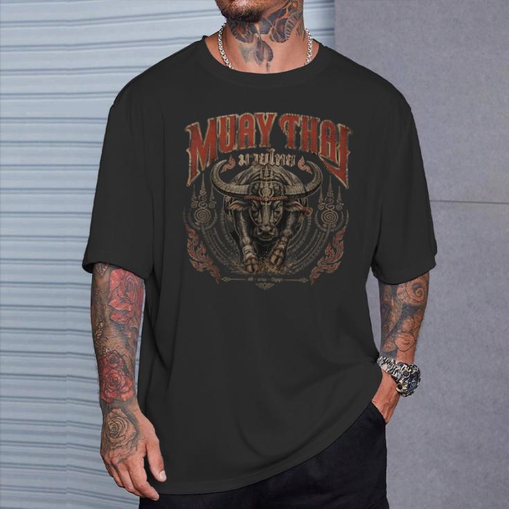 Vintage Muay Thai Trainer Thai Boxing Coach Art Buffalo T-Shirt Gifts for Him Vintage Muay Thai Trainer Thai Boxing Coach Art Buffalo T-Shirt Gifts for Him
