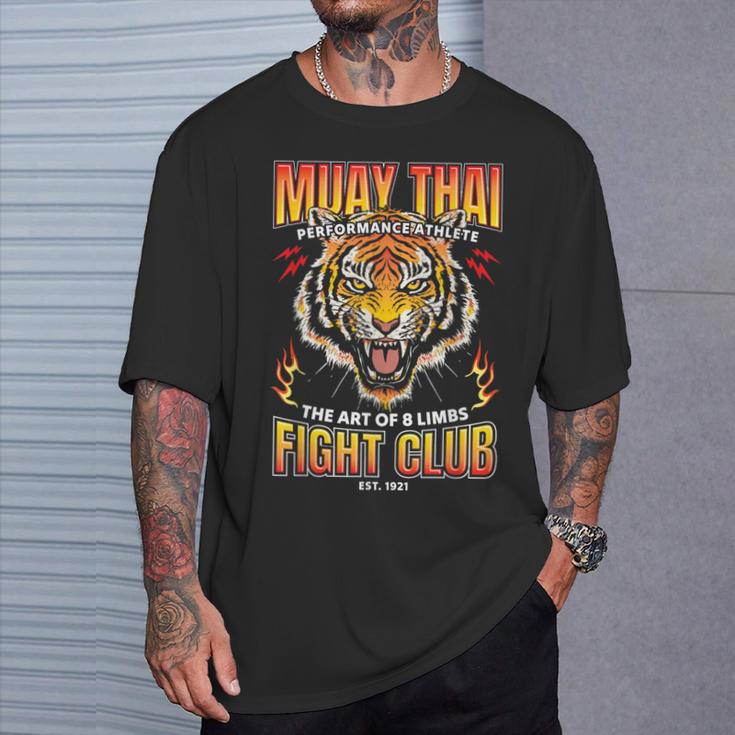 Vintage Muay Thai Twin Tiger Art Of 8 Limbs T-Shirt Gifts for Him