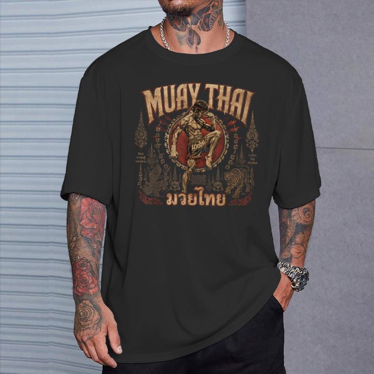 Vintage Muay Thai Wai Kru Thai Boxing Ritual Art T-Shirt Gifts for Him Vintage Muay Thai Wai Kru Thai Boxing Ritual Art T-Shirt Gifts for Him