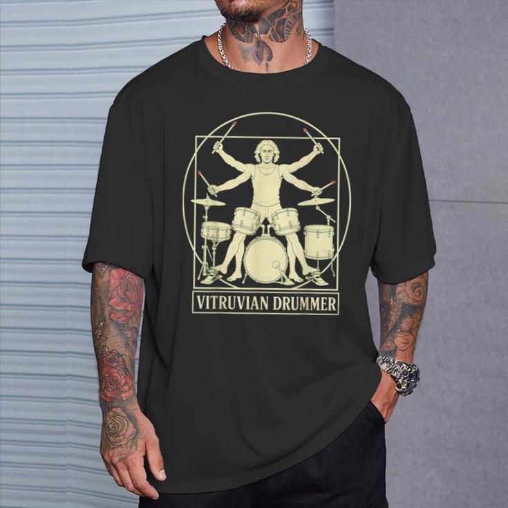 Vitruvian Drummer Drum Kit Music Lover Musician Men T-Shirt Gifts for Him Vitruvian Drummer Drum Kit Music Lover Musician Men T-Shirt Gifts for Him
