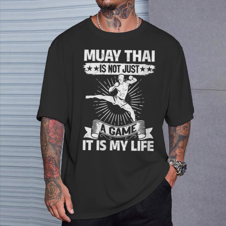 Women's Muay Thai Muay Thai Is Not Just a Game It Is My Life T-Shirt Gifts for Him Women's Muay Thai Muay Thai Is Not Just a Game It Is My Life T-Shirt Gifts for Him