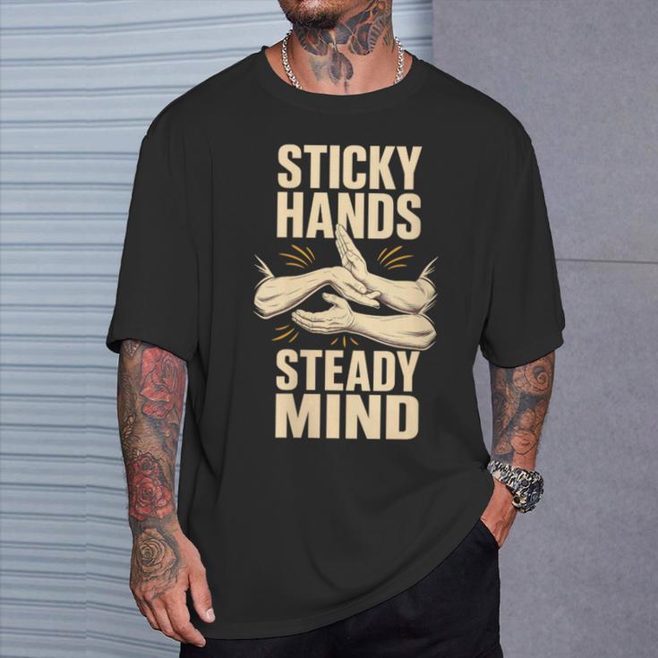 Women's Sticky Hands Steady Mind Muay Thai Boxing T-Shirt Gifts for Him