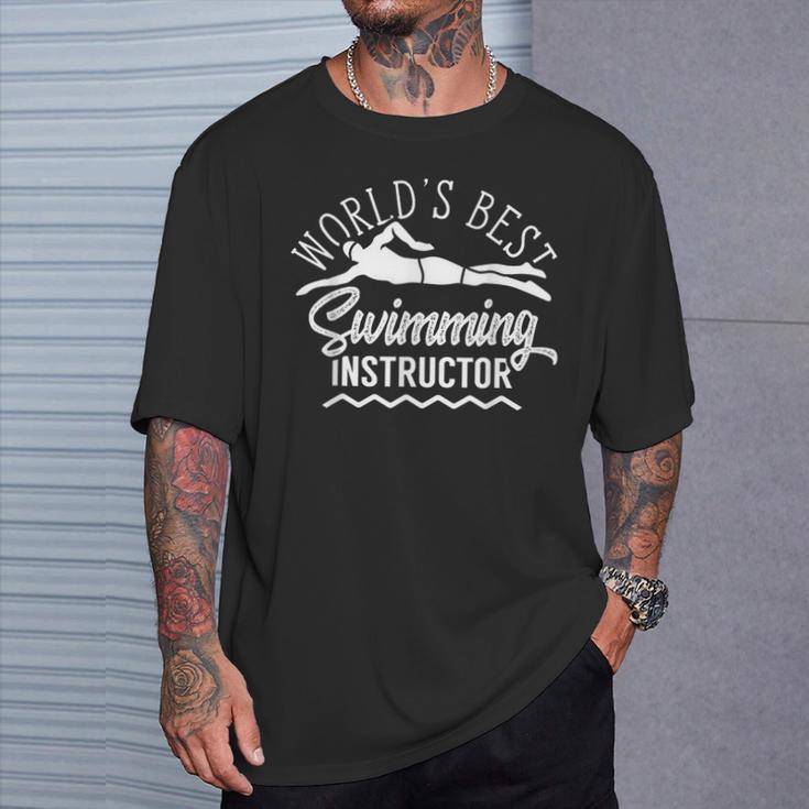 World's Best Swimming Instructor Teacher Coach Swim Men Women Kids T-Shirt Gifts for Him