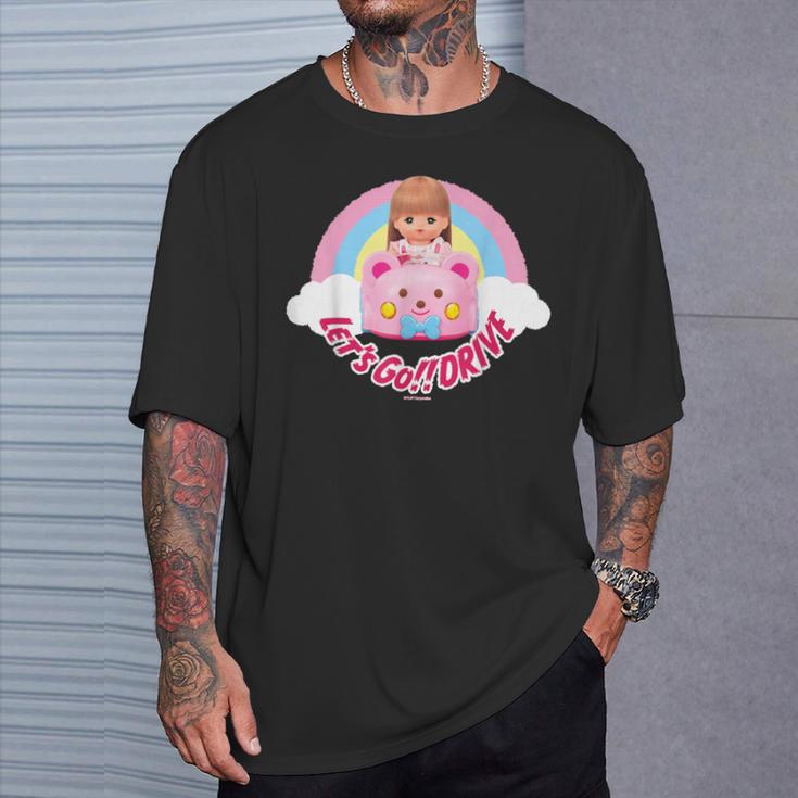 メルちゃん くまさんカーでlet's Go Drive 〜Under The Rainbow〜【片面プリント】 Tシャツ 彼への贈り物