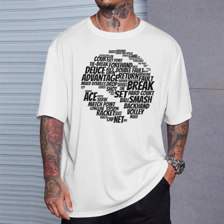 Balle De Tennis Termes De Tennis Joueurs De Tennis Drôle T-Shirt Cadeaux pour lui