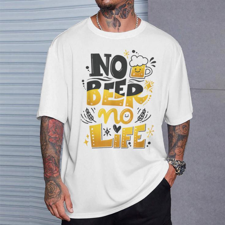 Beer Lover ビールが好きすぎる No Beer No LifeEr2 Tシャツ 彼への贈り物