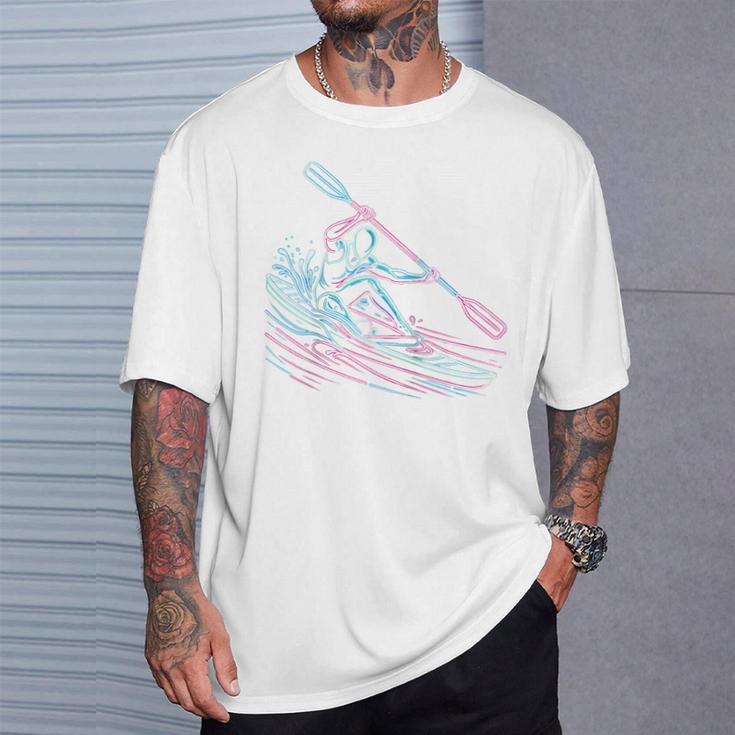 Canoe Canoeing Kayak Paddling Canoeist Raglan Baseball Tee T-Shirt Gifts for Him