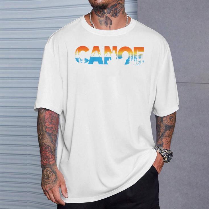 Canoe Canoeing Retro Canoe Raglan Baseball Tee T-Shirt Gifts for Him