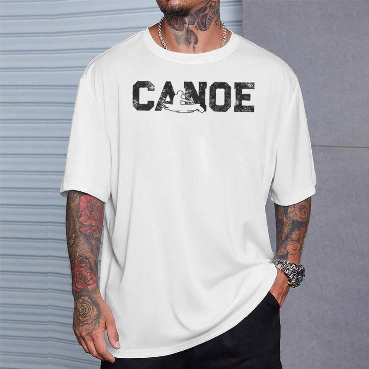Canoe Canoeing Vintage Canoe Raglan Baseball Tee T-Shirt Gifts for Him