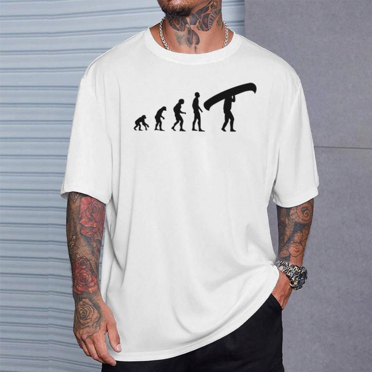 Canoe Evolution Canoeing Shirt T-Shirt T-Shirt Gifts for Him