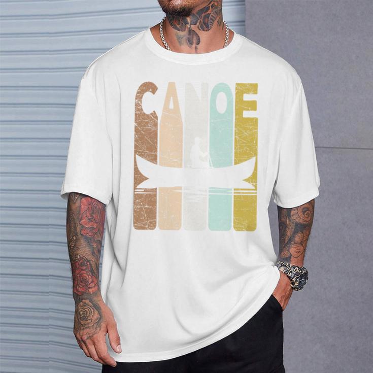Canoe Vintage Canoeing Retro Canoe Paddling Premium Tri-Blend T-Shirt Gifts for Him