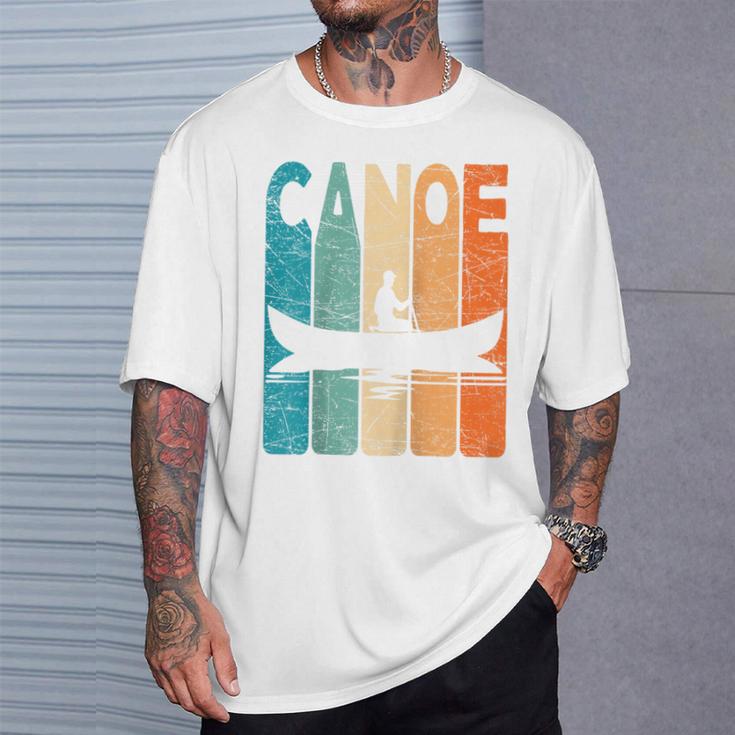 Canoe Vintage Canoeing Retro Canoe Paddling Raglan Baseball Tee T-Shirt Gifts for Him