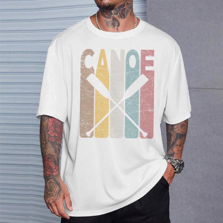Canoe Vintage Canoeing Retro Canoe Paddling T-Shirt Gifts for Him