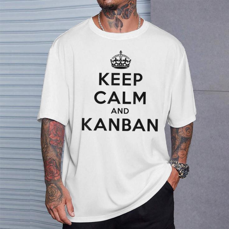 Chef De Projet De La Méthodologie Keep Calm Et Kanban Agile T-Shirt Cadeaux pour lui