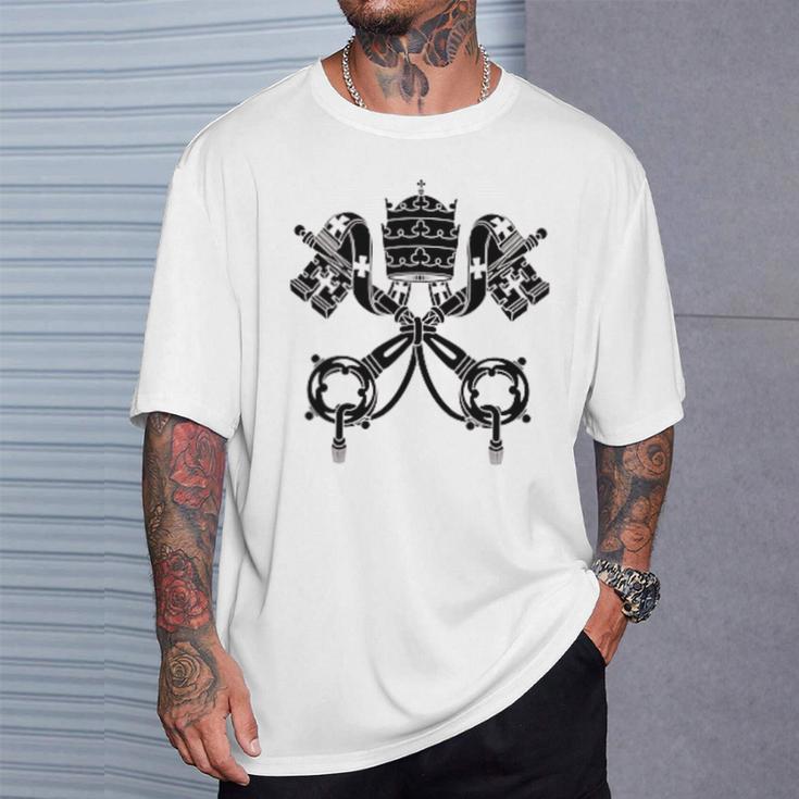 Ciudad Delaticano Estado Cruz Tejasímboloantaede Camiseta unisex Regalos para él