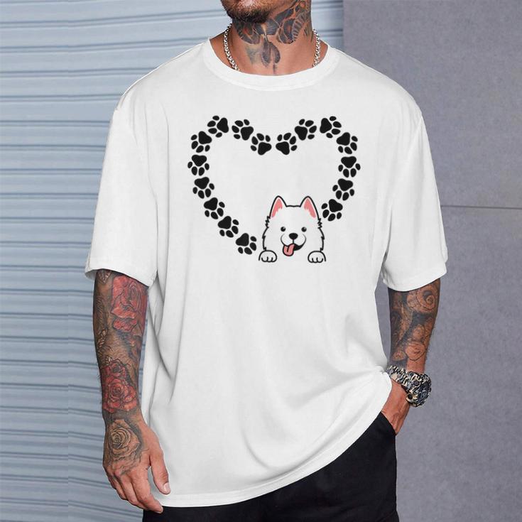 Cœuramoyède Drôle Propriétaire Deamoyède Amoureux Des Chiens T-Shirt Cadeaux pour lui