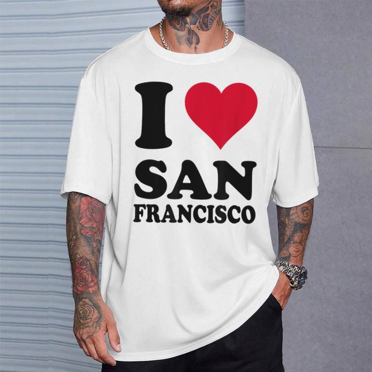 Corazón Diseño I Lovean Francisco Camiseta unisex Regalos para él