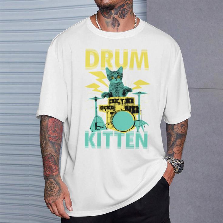 Cute Drummer Cat Drum Kitten T-Shirt Gifts for Him Cute Drummer Cat Drum Kitten T-Shirt Gifts for Him
