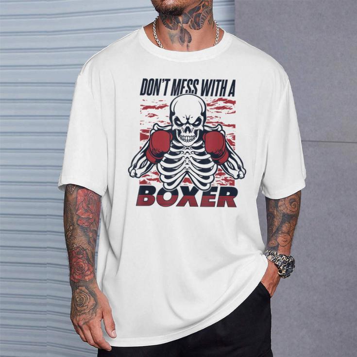 Don't Mess With A Boxer Kickboxer Fan Muay Thai Boxing T-Shirt Gifts for Him Don't Mess With A Boxer Kickboxer Fan Muay Thai Boxing T-Shirt Gifts for Him