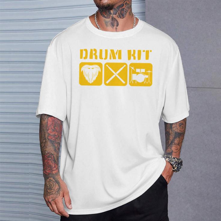 Drum Kit Band Drumming Drumsticks Musical Drums T-Shirt Gifts for Him