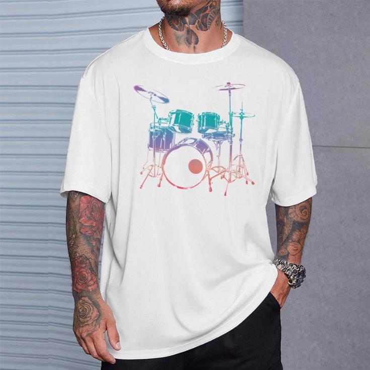 Drum Kit Drummer Graphic T-Shirt Gifts for Him Drum Kit Drummer Graphic T-Shirt Gifts for Him