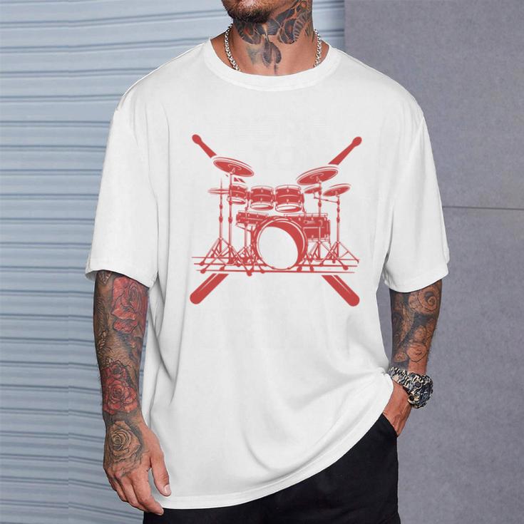 Drum Kit Percussion For Drummer Percussionist Musician T-Shirt Gifts for Him