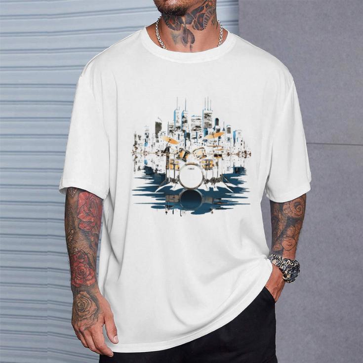 Drumset Drum Kit Music Drummer Drumming T-Shirt Gifts for Him Drumset Drum Kit Music Drummer Drumming T-Shirt Gifts for Him