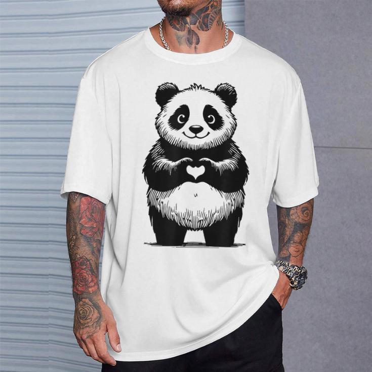 I Love Pandas 面白い、パンダが大好き Tシャツ 彼への贈り物
