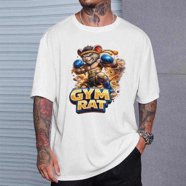 Gym Rat Kickboxing Nak Muay Thai Boxing Fighter T-Shirt Gifts for Him Gym Rat Kickboxing Nak Muay Thai Boxing Fighter T-Shirt Gifts for Him