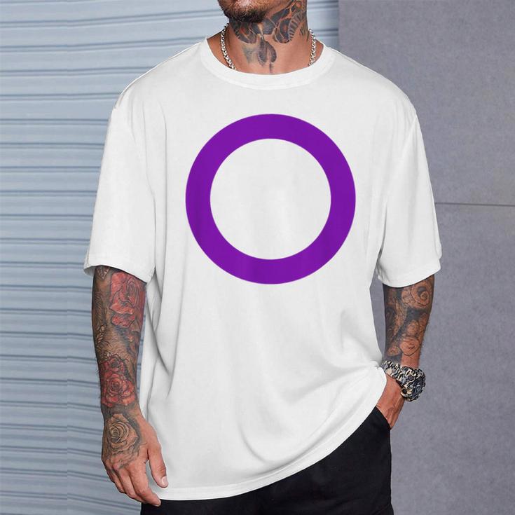 Hermafroditaímbolo De Bandera Lgbtq Intersex Camiseta unisex Regalos para él