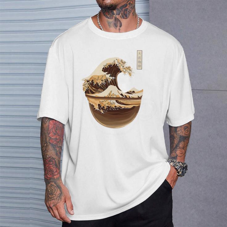 La Gran Ola De Café Divertida Parodiaintage Camiseta unisex Regalos para él