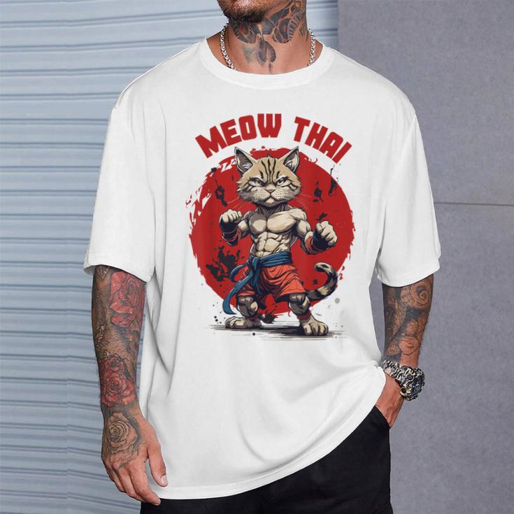 Meow Thai Funny Muay Thai And Cats Lover T-Shirt Gifts for Him Meow Thai Funny Muay Thai And Cats Lover T-Shirt Gifts for Him