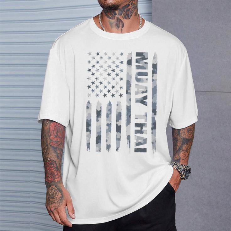 Muay Thai American Flag Camo Military Patriotic T-Shirt Gifts for Him Muay Thai American Flag Camo Military Patriotic T-Shirt Gifts for Him