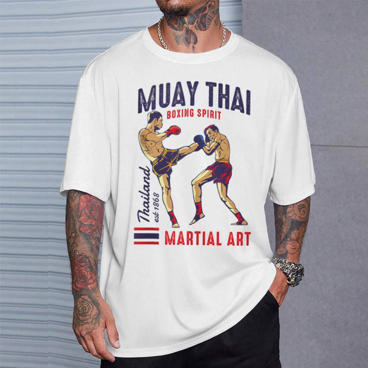 Muay Thai Boxing Spirit Martial Art T-Shirt Gifts for Him