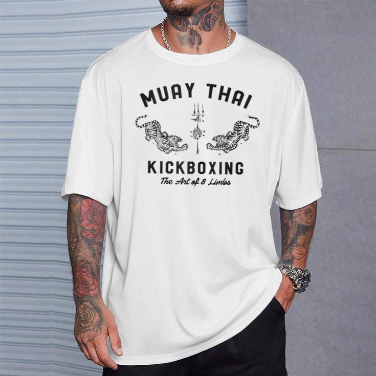 Muay Thai Twin Tigers MMA Warrior Fight T-Shirt Gifts for Him Muay Thai Twin Tigers MMA Warrior Fight T-Shirt Gifts for Him