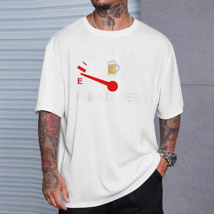 I Need A Beer おもしろ飲料燃料走行距離計 I Need Beer Tシャツ 彼への贈り物