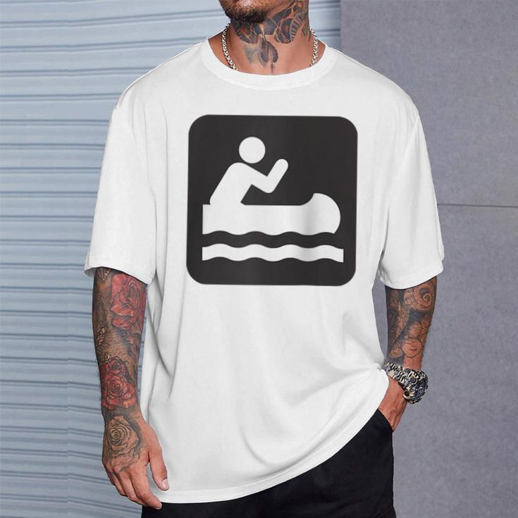 Outdoors Water Sports Canoe Canoeist Raglan Baseball Tee T-Shirt Gifts for Him