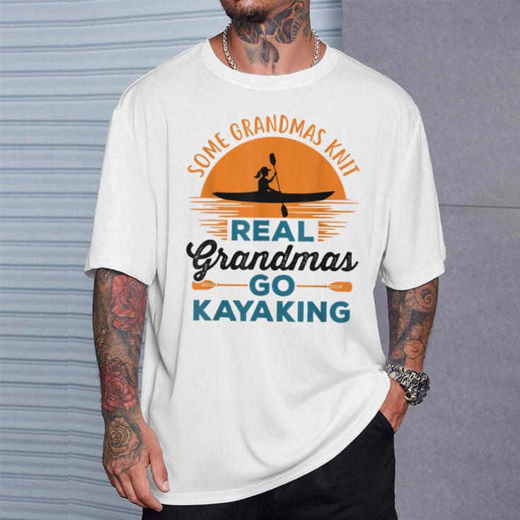 Real Grandmas Go Kayaking Yak Kayak Women Canoe Kayaker T-Shirt Gifts for Him