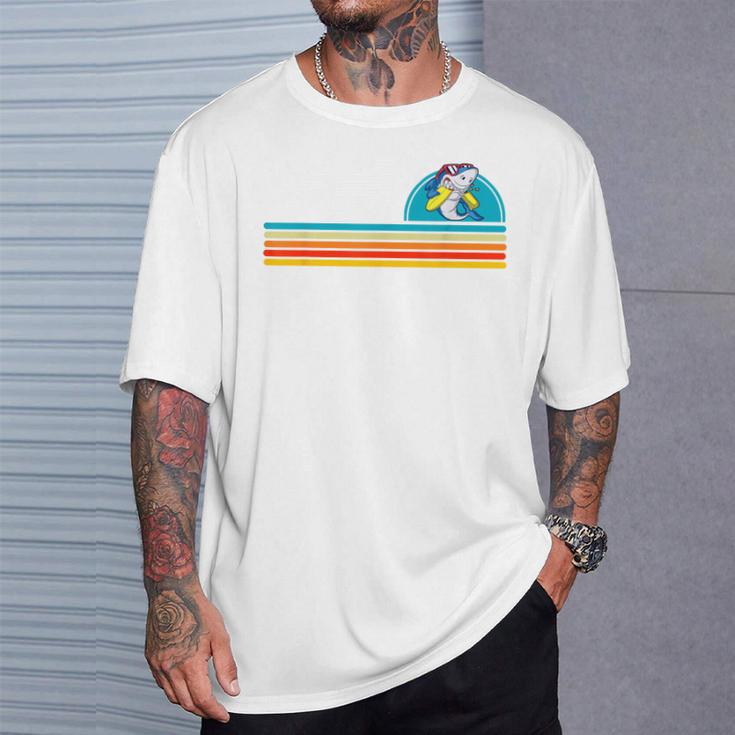 Rétro Coucher Deoleilurf Dessin Animé Requin T-Shirt Cadeaux pour lui
