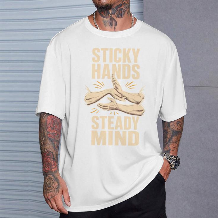 Sticky Hands Steady Mind Muay Thai Boxing T-Shirt Gifts for Him Sticky Hands Steady Mind Muay Thai Boxing T-Shirt Gifts for Him