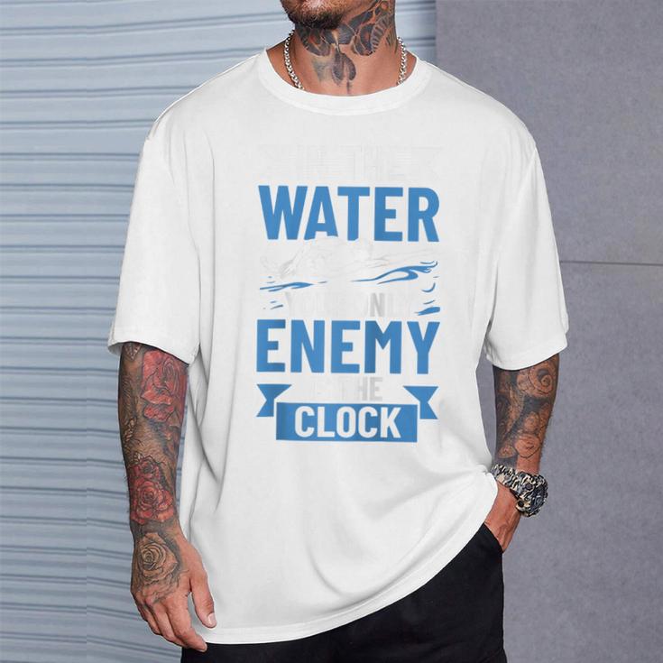 Swimming Enthusiast Swimming Expert Swimming Lover Swimmer Raglan Baseball Tee T-Shirt Gifts for Him