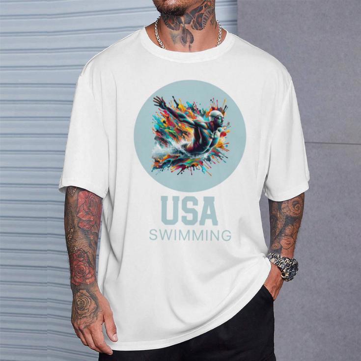 SWIMMING SPORT COMPETITIVE SWIM T-Shirt Gifts for Him