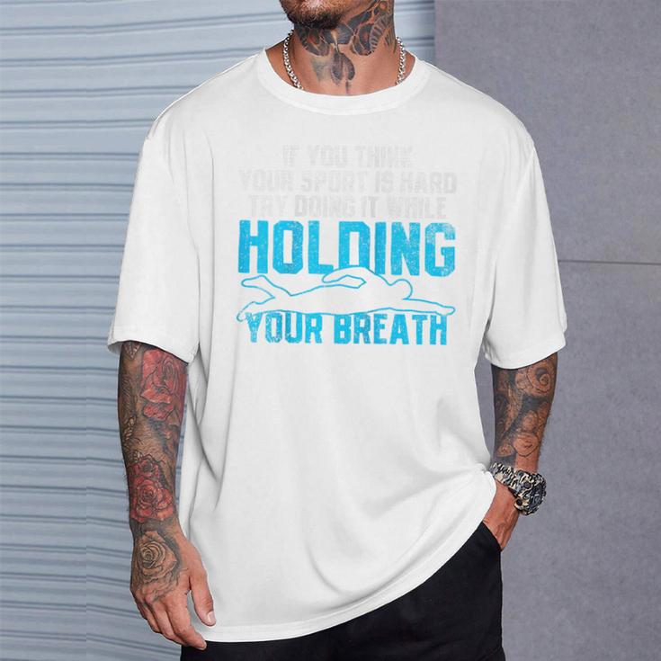 Swimming Swimmer Raglan Baseball Tee T-Shirt Gifts for Him Swimming Swimmer Raglan Baseball Tee T-Shirt Gifts for Him