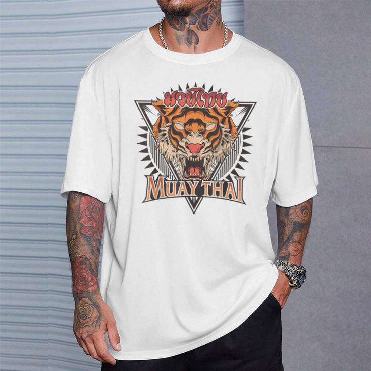 Tigar Muay Thai MMA Vintage Kickboxing Training T-Shirt Gifts for Him