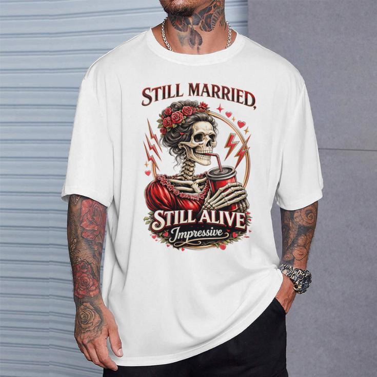 Till Marriedtill Alivequelette Impressionnant T-Shirt Cadeaux pour lui